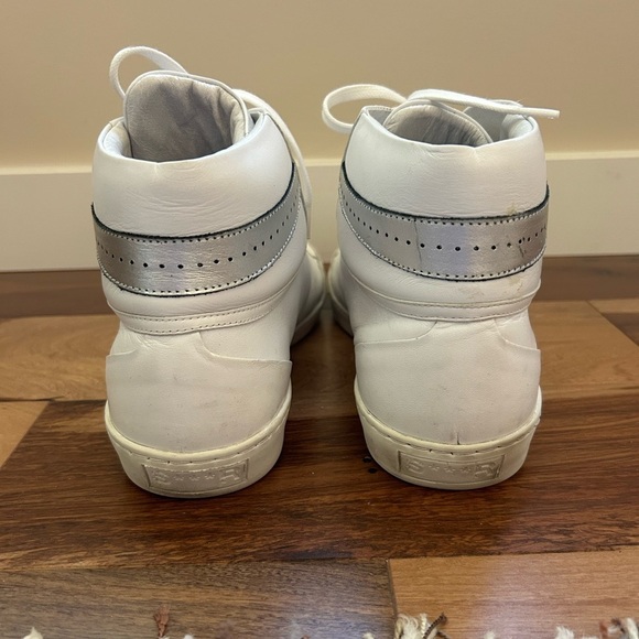 Swear London White Leather High Top Sneakers Size 43 - Picture 7 of 11